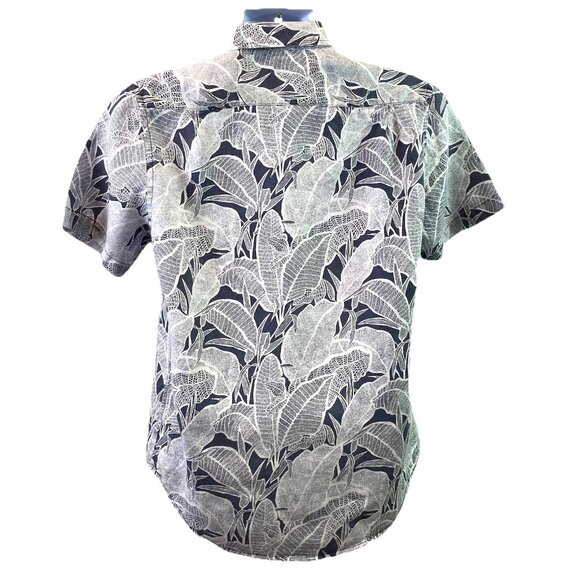 Connecticut Originals Mens Shirt SS 100% Linen Button Down Grey Hawaiian Sz S - Picture 2 of 6